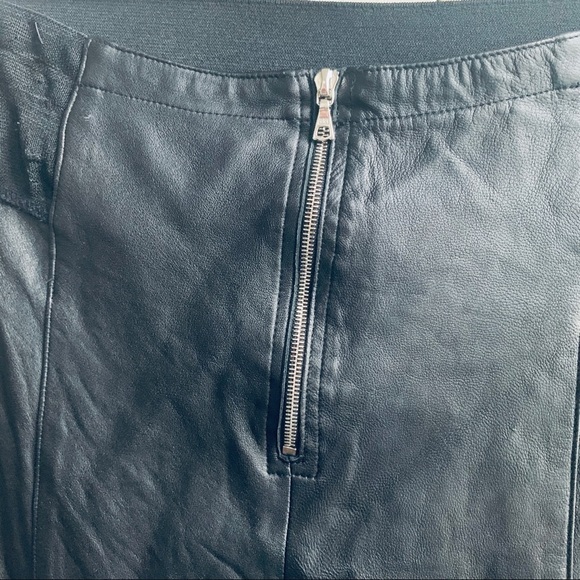 Sandro Black Leather Front Zip Trousers - Picture 2 of 10